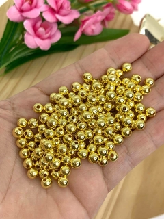 BOLA PARA PULSEIRAS DOURADA - 6 MM - 20 GRAMAS
