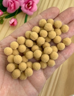 POMPOM 10 MM CARAMELO - 100 UNIDADES
