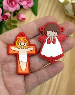 APLIQUE EMBORRACHADO ANJO E CRUZ VERMELHO - EMB41 - UNIDADE