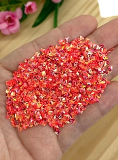 APLIQUE CONFETE MINI DIAMANTE FIMO VERMELHO - 20 GRAMAS