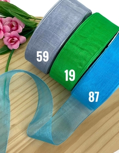 FITA ORGANZA SANDING 38 MM - FITA137 - 3 METROS - Toda Coisinha Fitas e Apliques