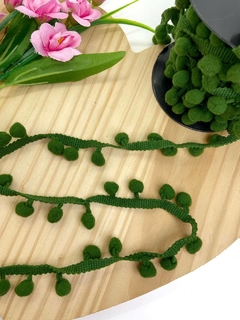 FITA POM POM 10 MM - 2 METROS - VERDE FLORESTA