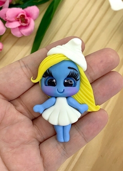APLIQUE BISCUIT MENINA SMURFETTE - BSC188 - UNIDADE