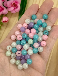 BOLA PARA PULSEIRA LEITOSA BRILHA NO ESCURO - 8 MM - CLR120