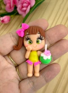 APLIQUE BISCUIT MENINA COM CÔCO - BSC202 - UNIDADE