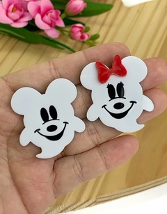 APLIQUE ACRÍLICO HALLOWEEN MINNIE / MICKEY FANTASMA - UNIDADE