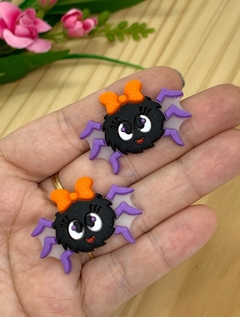 APLIQUE EMBORRACHADO ARANHA HALLOWEEN - EMB266 - 2 UNIDADES