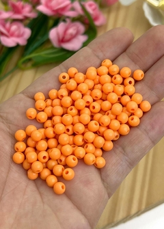 BOLA PLÁSTICA LEITOSA LARANJA 6MM - 20 GRAMAS