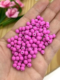 BOLA EMBORRACHADA PARA PULSEIRAS 6 MM - ROSA03 - 20 GRAMAS