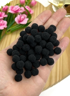POMPOM 10 MM PRETO - 100 UNIDADES