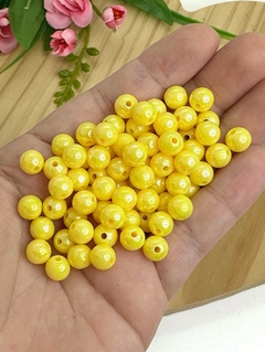 BOLA IRISADA AMARELO 8MM - IRI804 - 20 GRAMAS