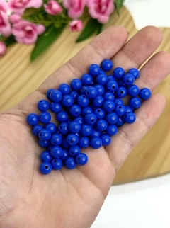 BOLA PLÁSTICA LEITOSA 8MM - AZUL08 - 20 GRAMAS