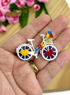 APLIQUE ACRÍLICO BICICLETA ESCOLAR - ACR37 - UNIDADE