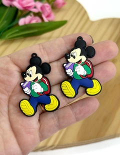 APLIQUE / PINGENTE EMBORRACHADO MICKEY ESTUDANTE - EMB321 - 2 UNIDADES