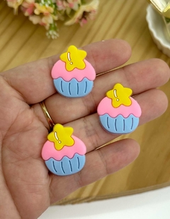 APLIQUE EMBORRACHADO CUPCAKE - EMB348 - 2 UNIDADES