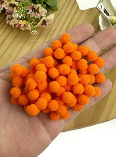 POMPOM LARANJA 10 MM - 100 UNIDADES