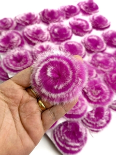 POMPOM ACHATADO ROSA - PPM11 - UNIDADE