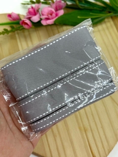 KIT FITA PESPONTADA YAMA CINZA - FITA 191 - 6 METROS