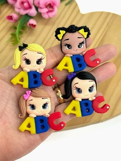 APLIQUE BISCUIT ESCOLAR ABC VERMELHO - BSC378 - UNIDADE