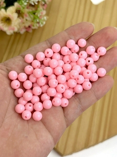 BOLA LEITOSA 8 MM ROSA - LEI801 - 20 GRAMAS