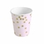Copo Confete Dourado Rosa Bebê - 10 unidades