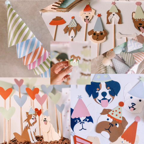 Kit Festa Papelaria Cachorro