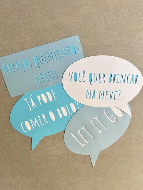 Placas para fotos Frozen - 4 unidades