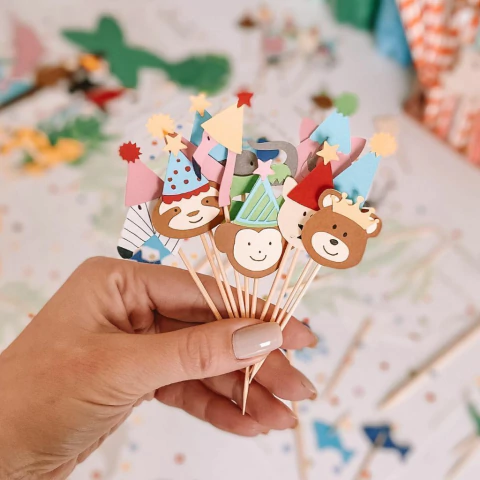 Topos de doce Festa na Floresta Bichinhos - 10 unidades - comprar online