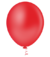 Balão Redondo Liso 9 Polegadas Vermelho