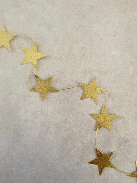 Varal de Estrelinhas de Glitter