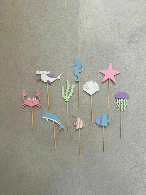 Topos de Doce Fundo do Mar Candy- 20 unidades