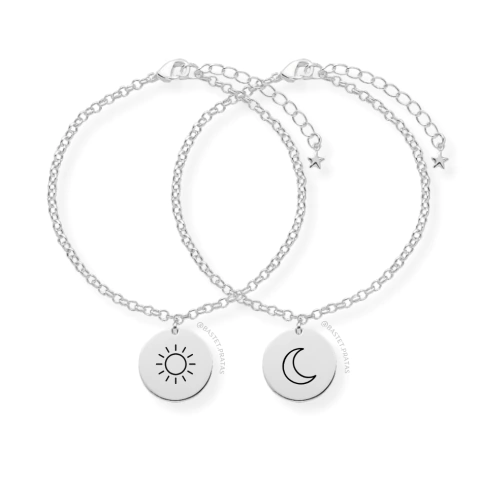 Kit 2 Pulseiras Sol e Lua (LEIA A DESCRIÇÃO) - comprar online