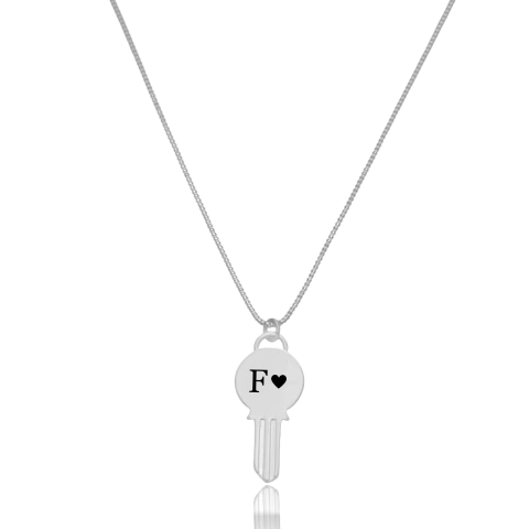 Colar Chave Personalizado | Banhado a Prata - comprar online