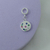 Berloque Medalha Lua e Estrelas Cravejada Colorida - Bastet Pratas - Semijoias e Pulseira para Berloques
