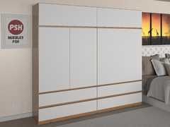 MOD. 5011 + 5010 - PLACARD CON BAULERA - 1.80 X 2.20 M - ROPERO VESTIDOR MODERNO
