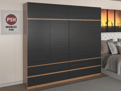 MOD. 5011 + 5010 - PLACARD CON BAULERA - 1.80 X 2.20 M - ROPERO VESTIDOR MODERNO en internet