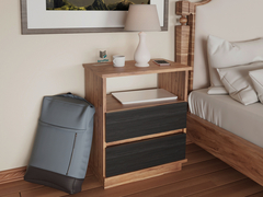 MOD. 3001 - MESA DE LUZ CON 2 CAJONES ABAJO - comprar online