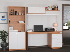 OFI000003 - COMBO BIBLIOTECA + ESCRITORIO + REPISA FLOTANTE - 2001 2002 4007 - comprar online