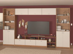 4030 - 2013 - 2013 - 4024 - Combo Mesa Tv + 2 Biblioteca + Repisa Modular Rack Moderno - tienda online