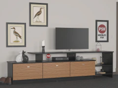 4030 - Mesa Tv 1.80 Mueble Rack Moderno Melamina Modular - Muebles PSH