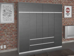 Imagen de 5004 - 5010 - Placard Con Baulera 1.80 Vestidor Ropero Moderno Melamina