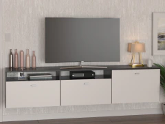 4020 FL - Mesa Rack Tv Led Flotante 1.80 Mts Moderno Melamina Modular