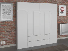 5004 - 5010 - Placard Con Baulera 1.80 Vestidor Ropero Moderno Melamina en internet