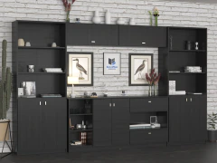 4042 - 2013 - 2013 - 4023 - Combo Bahiut Vajillero + 2 Bibliotecas + Repisa Flotante - Muebles PSH