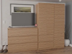 3011 - 5003 - Combo Placard + Comoda Moderno Ropero Vestidor Armario - comprar online