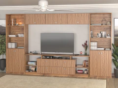 Imagen de 4033 - 2013 - 2013 - 4024 - Combo Mesa Rack Tv + 2 Bibliotecas + Repisa Flotante Moderno
