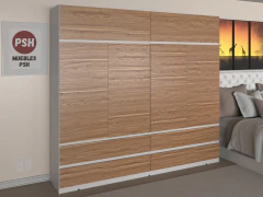 5011 - 5010 - Placard Con Baulera 1.80 Vestidor Ropero Moderno Melamina - tienda online