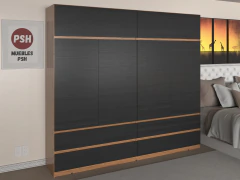 5011 - 5010 - Placard Con Baulera 1.80 Vestidor Ropero Moderno Melamina