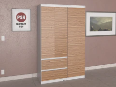 3014 - 5003 - 4024 - Combo Placard + Comoda + Repisa 1.80 6 Cajones Cajonera en internet