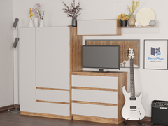 PLA000003 - COMBO PLACARD 1 METRO + COMODA 90 CM + REPISA FLOTANTE - 5001 3004 4007